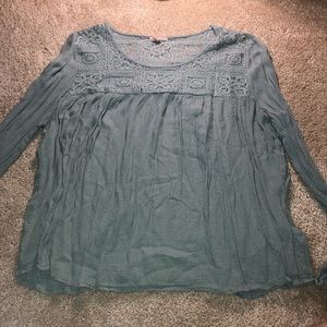 Green blue long sleeve